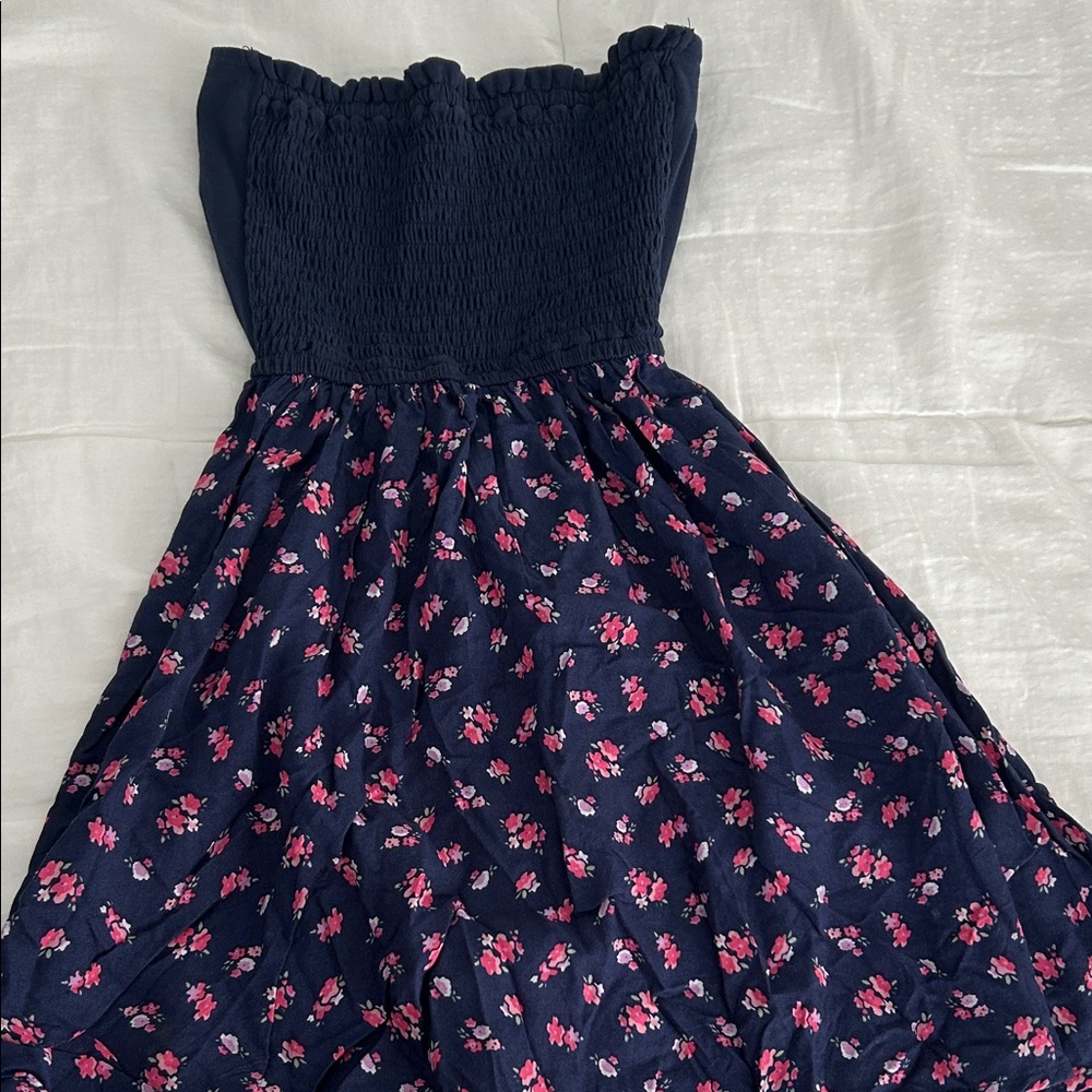 Abercrombie kids Floral Navy Kids Dress medium